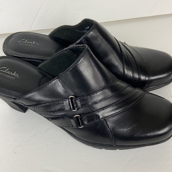 Clarks Bendable Leather Upper Mules - Picture 10 of 11